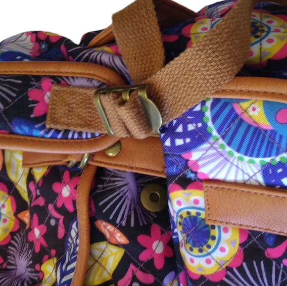 Lychee Bags Canvas Printed Backpack - Picture 7 of 11